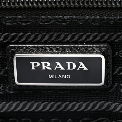 Prada Tessuto Nylon Saffiano Logo Messenger Bag Black 8 of 14