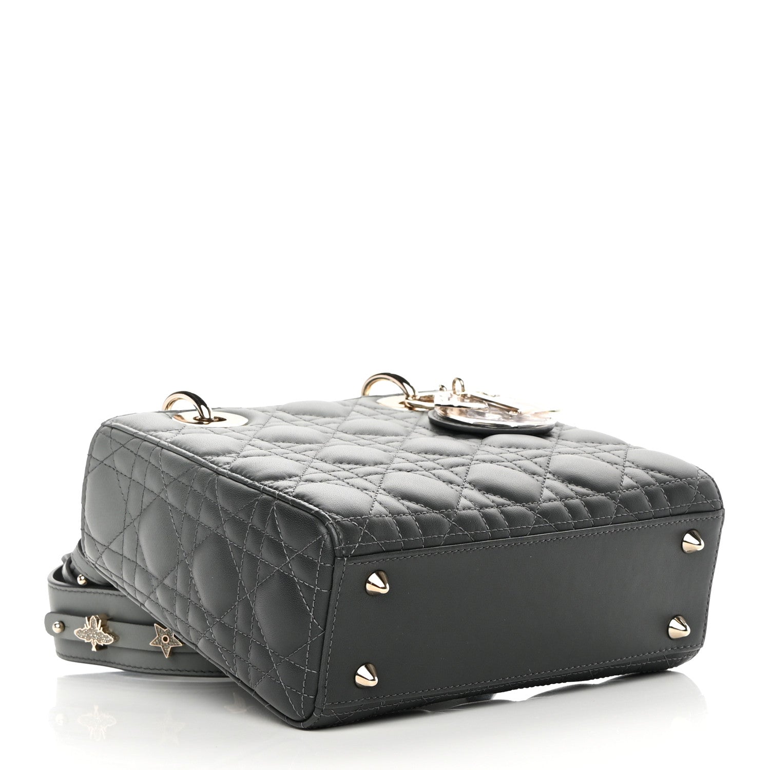 Christian Dior Lambskin Cannage Gradient Small My ABCDior Lady Dior Grey 4 of 12