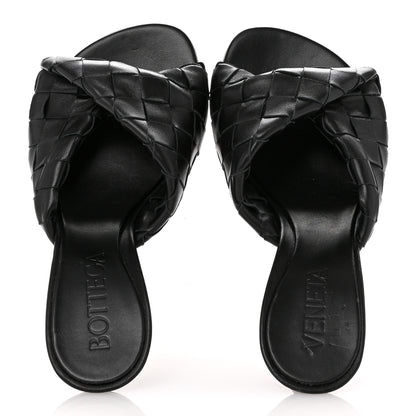Bottega Veneta Nappa Intrecciato Blink Mule Sandals 38 Black 2 of 11