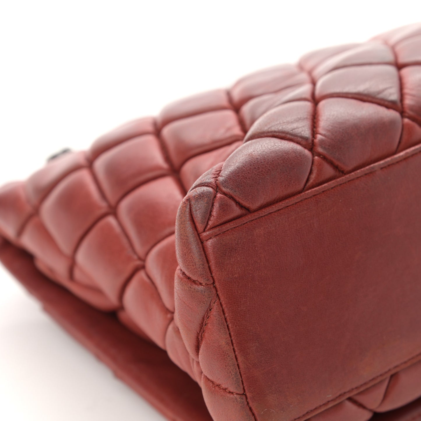 Lambskin Large New Bubble Flap Red