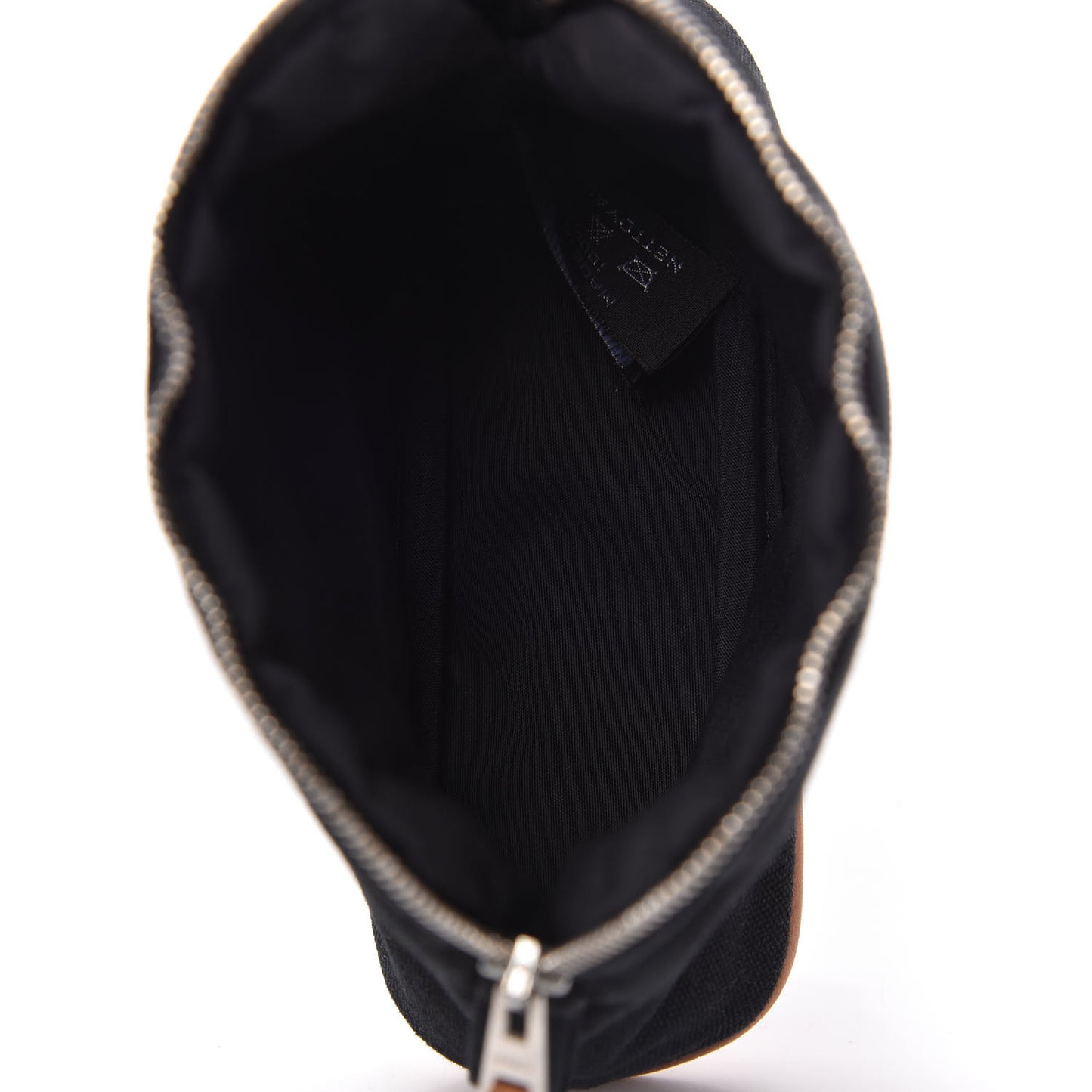 Cotton Canvas Mini Bolide Travel Cosmetic Pouch Black
