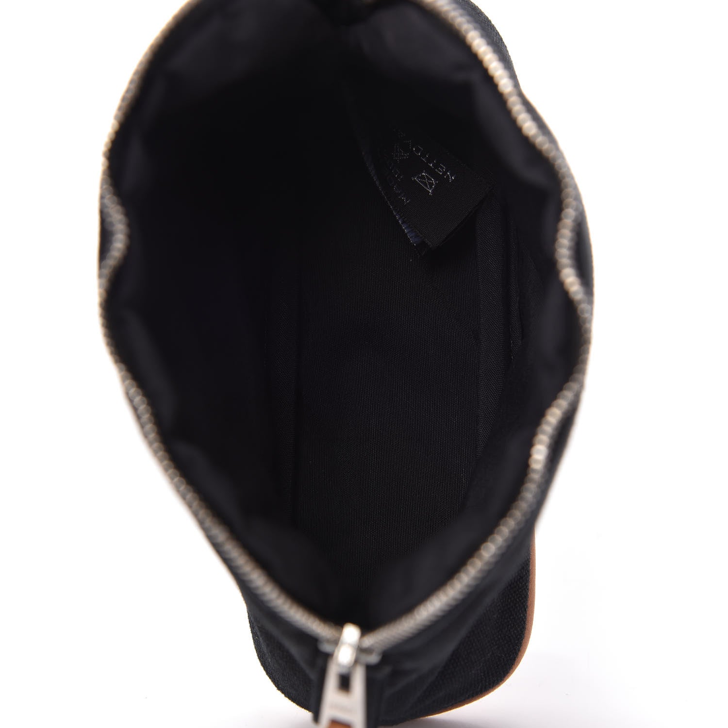 Hermes Cotton Canvas Mini Bolide Travel Cosmetic Pouch Black 5 of 9