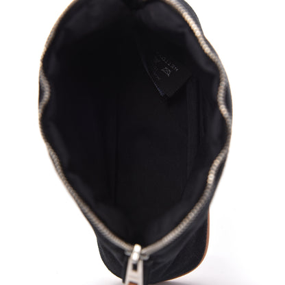Hermes Cotton Canvas Mini Bolide Travel Cosmetic Pouch Black 5 of 9