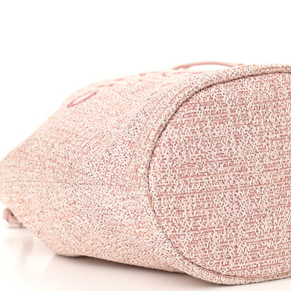 Chanel Lurex Boucle Deauville Drawstring Bag Pink 9 of 10