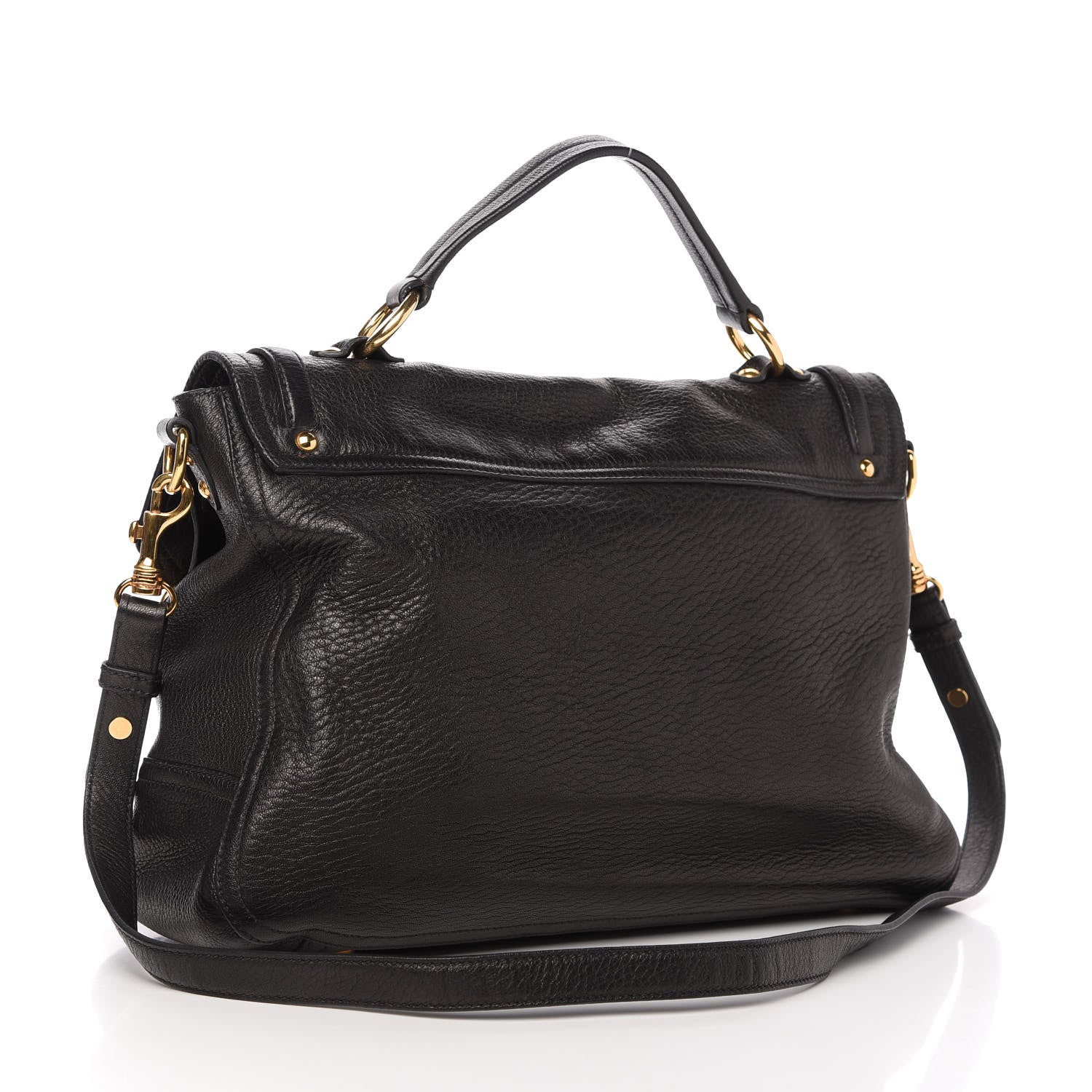 Miu Miu Cervo East-West Flap Satchel Black 3 of 9