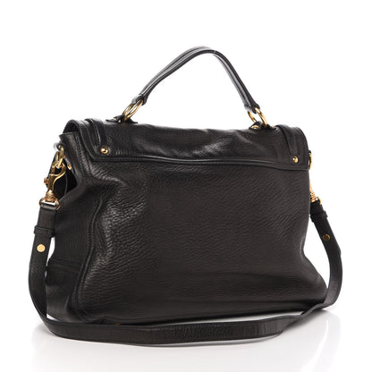 Miu Miu Cervo East-West Flap Satchel Black 3 of 9