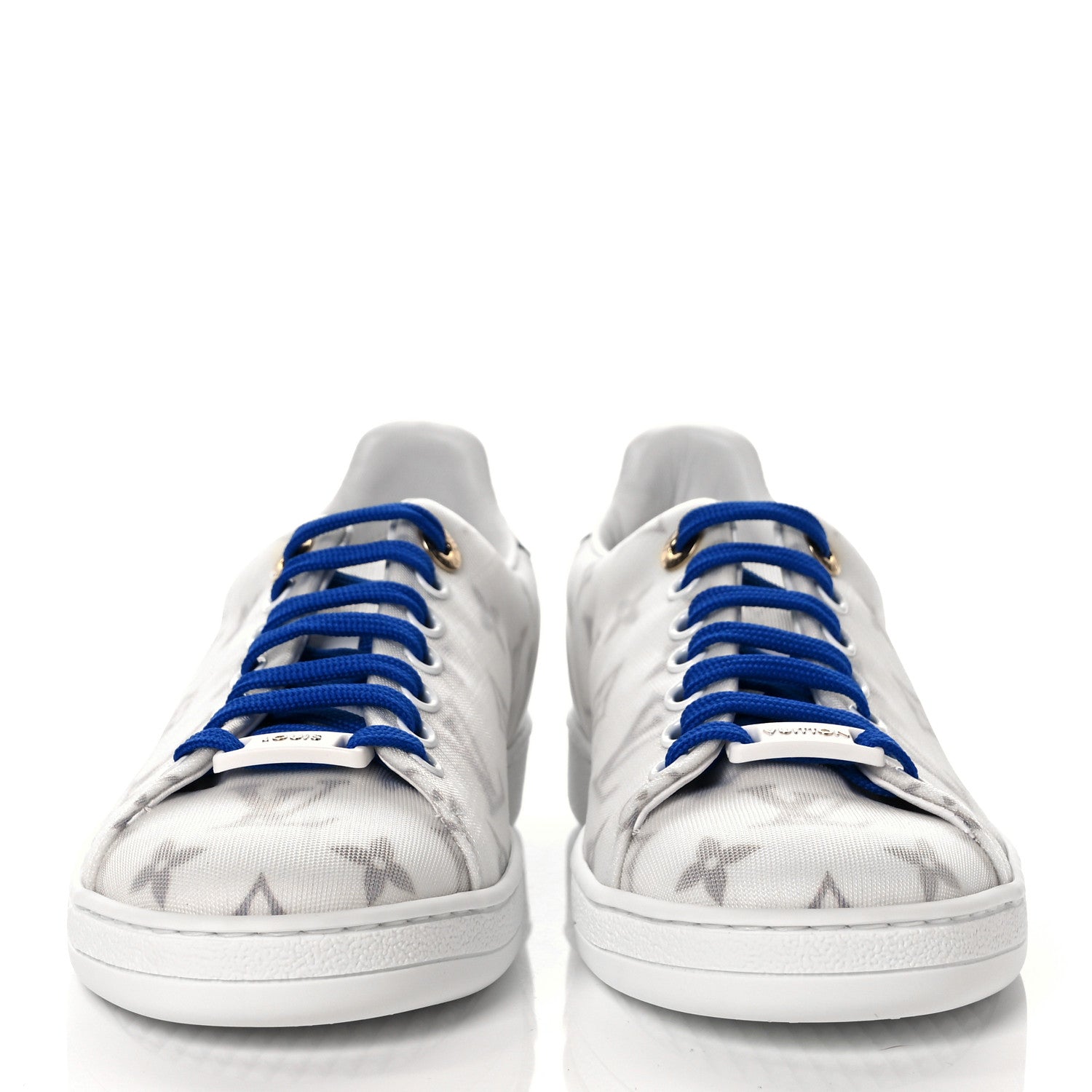Louis Vuitton Technical Fabric Calfskin Monogram Frontrow Sneakers 35.5 Blue 2 of 8