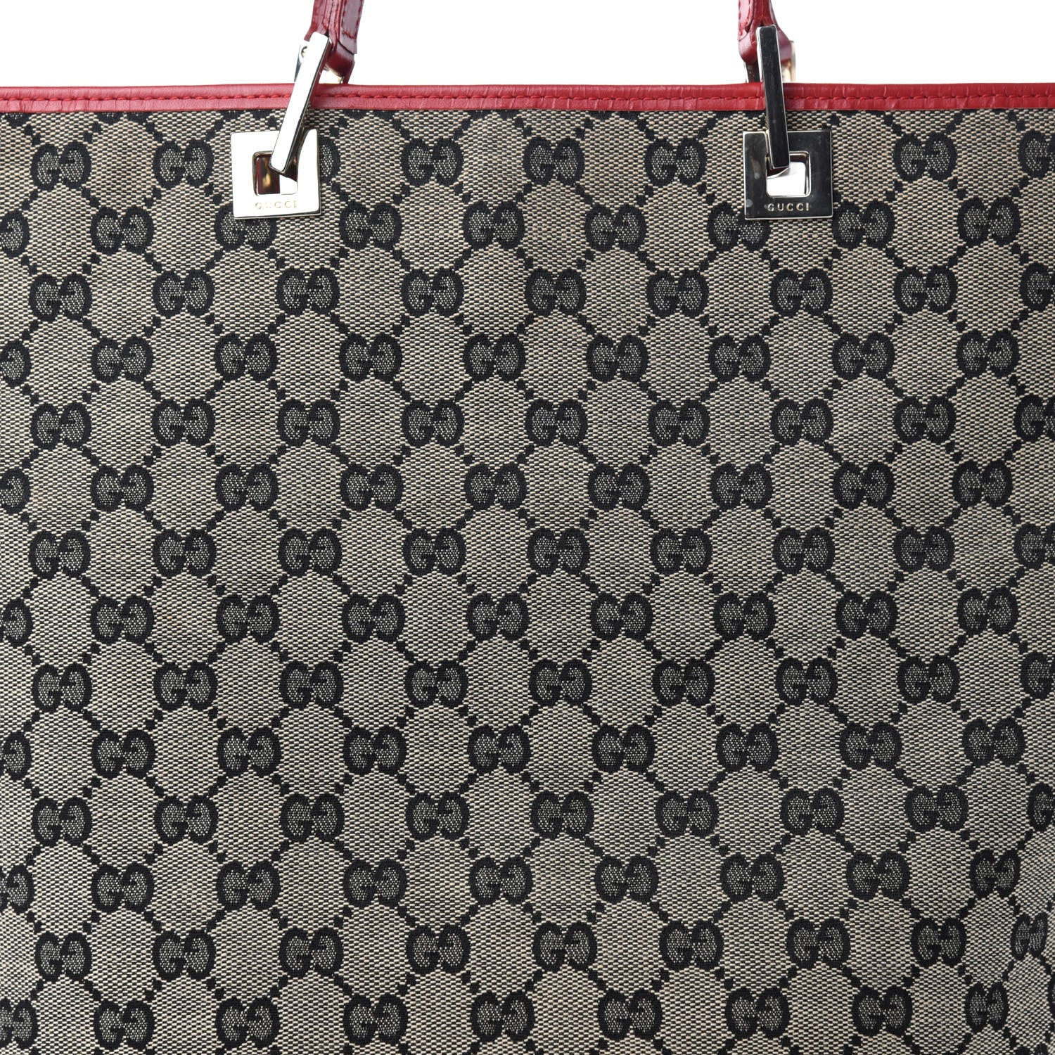 Gucci Monogram Large Bucket Tote Navy Red 12 of 12