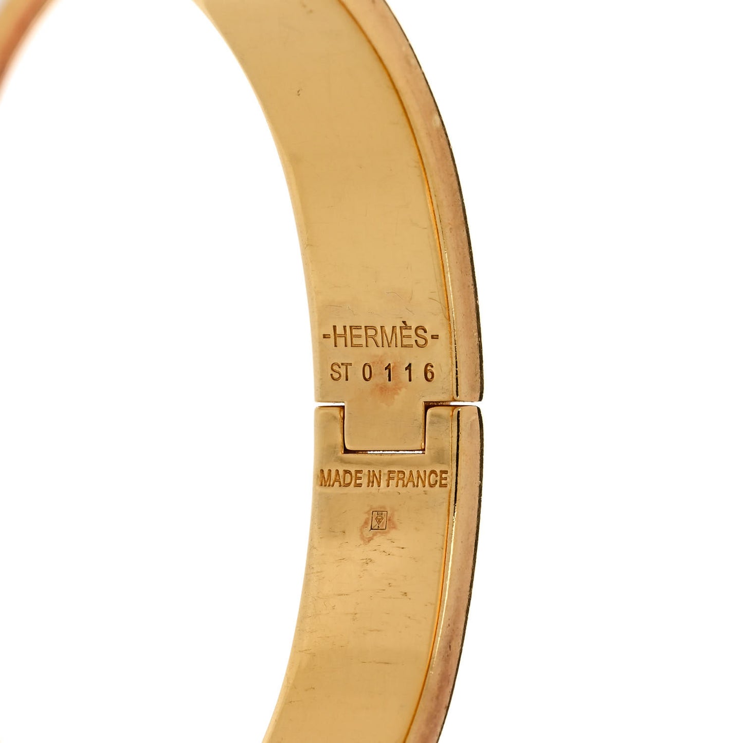 Enamel Narrow Clic Clac H Bracelet GM White