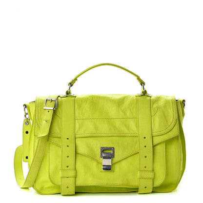 Proenza Schouler Lambskin Medium PS1 Satchel Sulfur 1 of 16