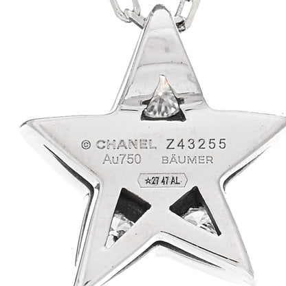 Chanel 18K White Gold Diamond Small Comete Geode Pendant Necklace 4 of 4