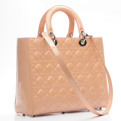 Christian Dior Patent Cannage Large Lady Dior Light Pink 4 of 9