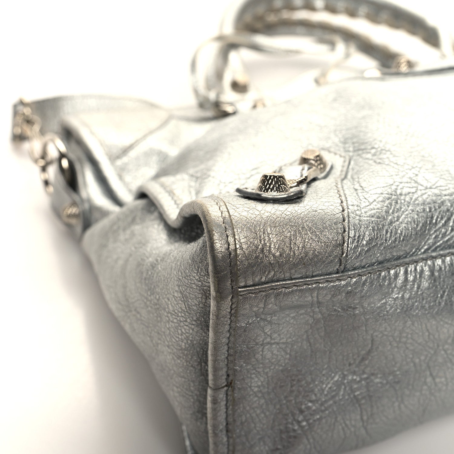 Balenciaga Metallic Agneau Giant 12 Silver Hardware City Gris Aluminum 10 of 14