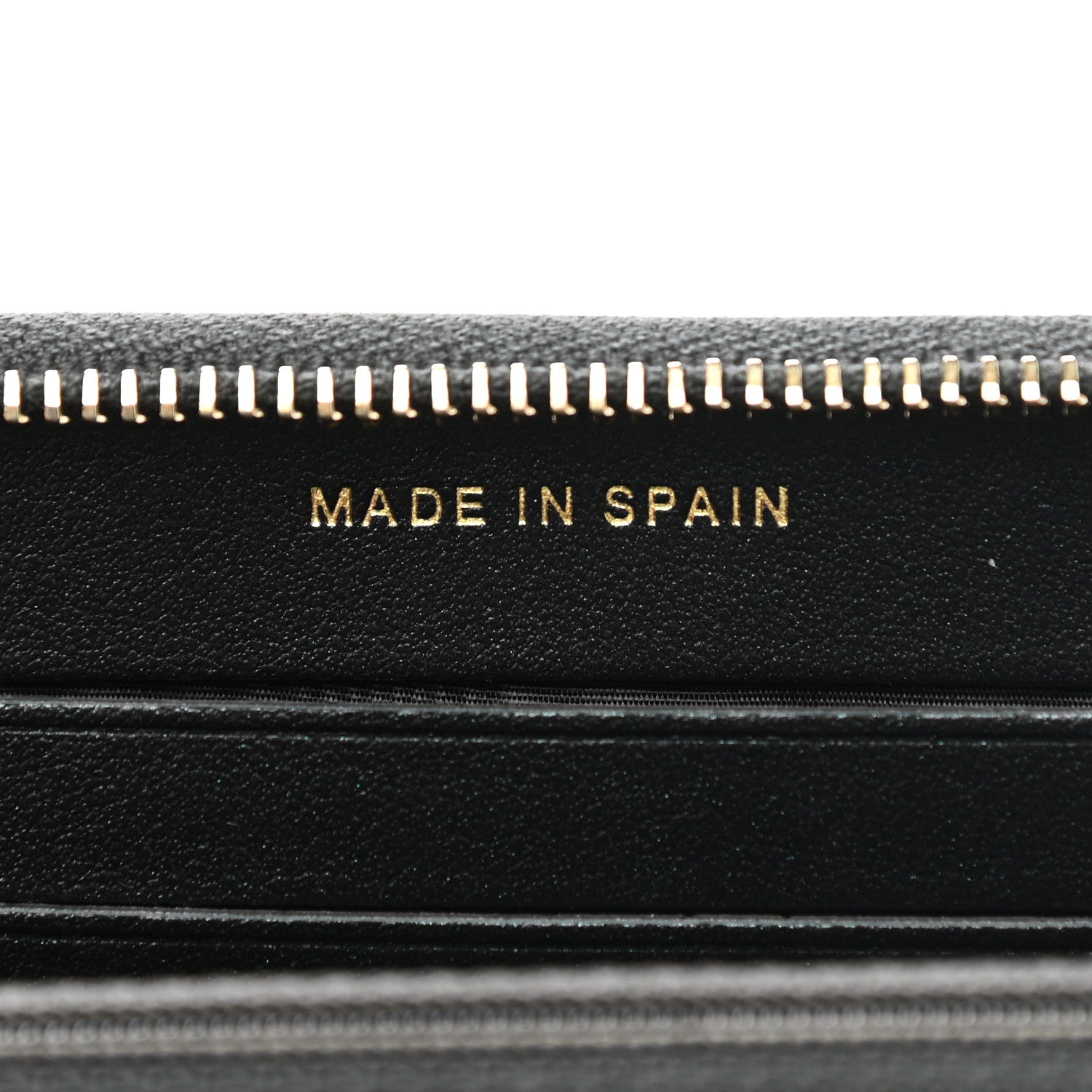 Chanel Iridescent Caviar Quilted Medium Zip Around Wallet Black 7 of 9