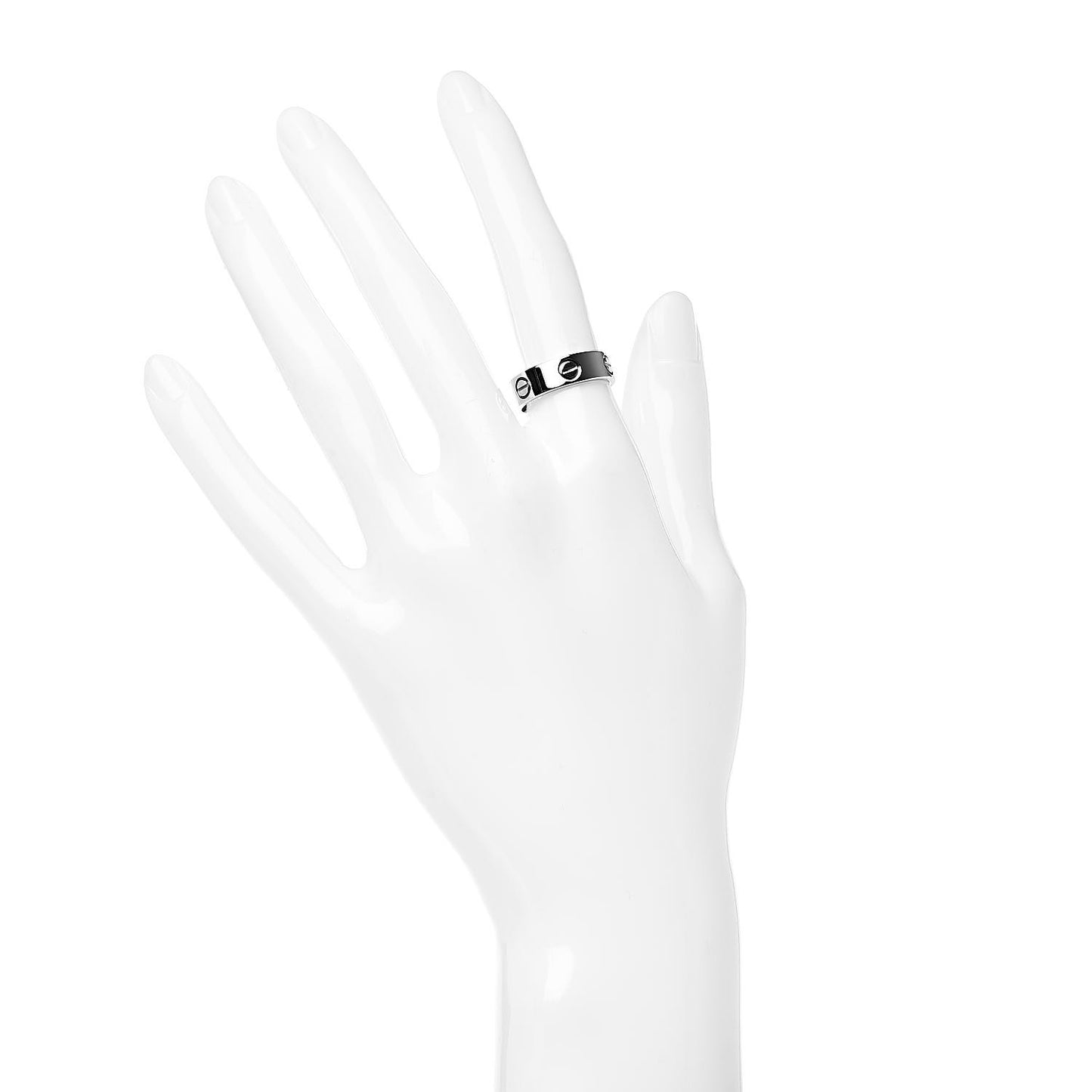 18K White Gold 5.5mm LOVE Ring 52 6
