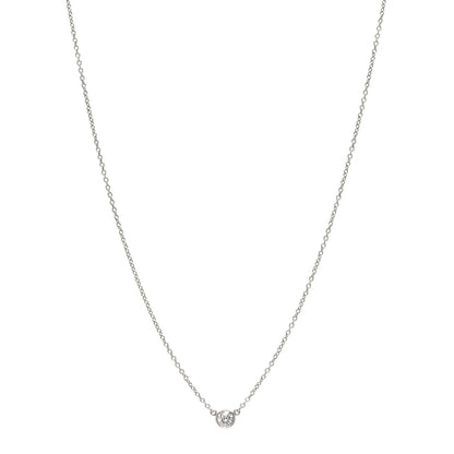 Tiffany Platinum Diamond .14ct Elsa Peretti Diamonds by the Yard Pendant Necklace 1 of 5