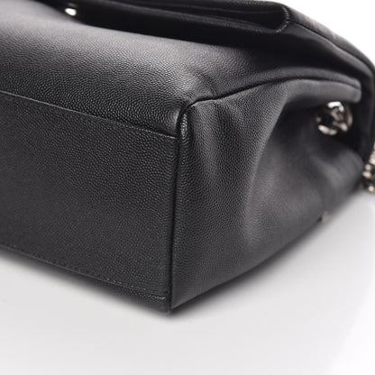 Saint Laurent Grain De Poudre Medium West Hollywood Monogram Fold-Over Black 9 of 9