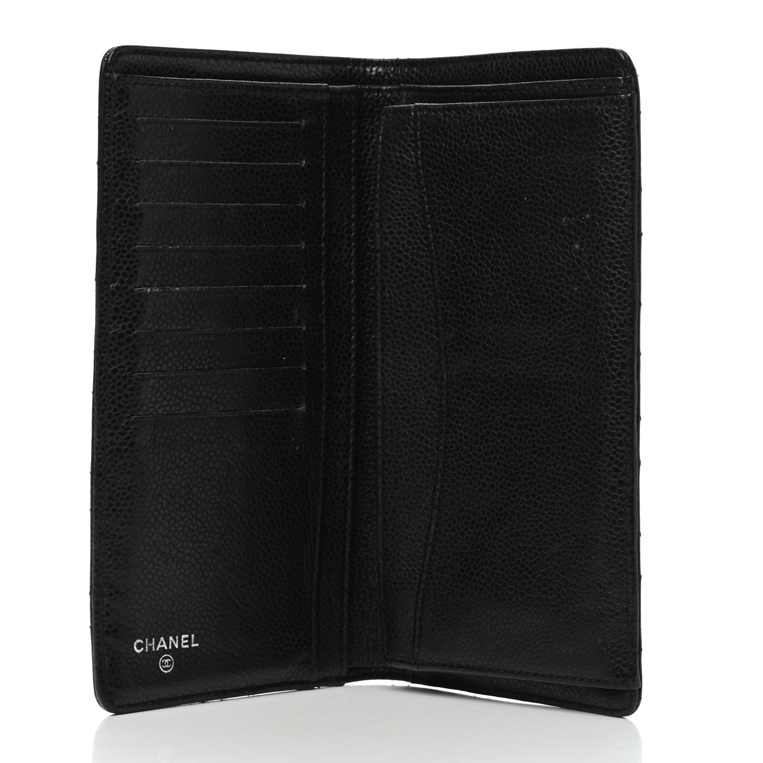 Chanel Caviar Quilted Yen Wallet Black 5 of 10
