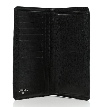 Chanel Caviar Quilted Yen Wallet Black 5 of 10