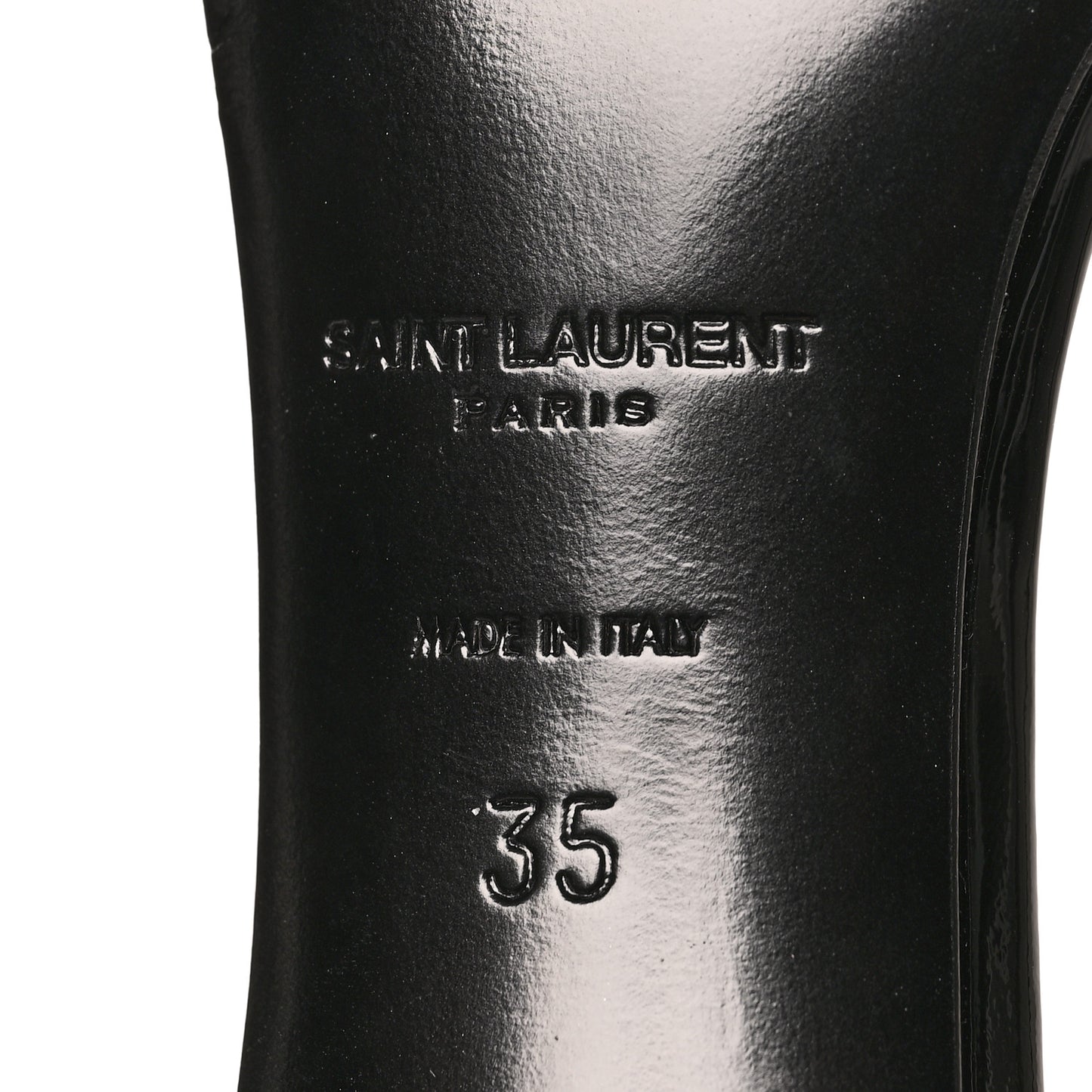 Patent Calfskin Jane 110 Ankle Strap Sandals 35 Black