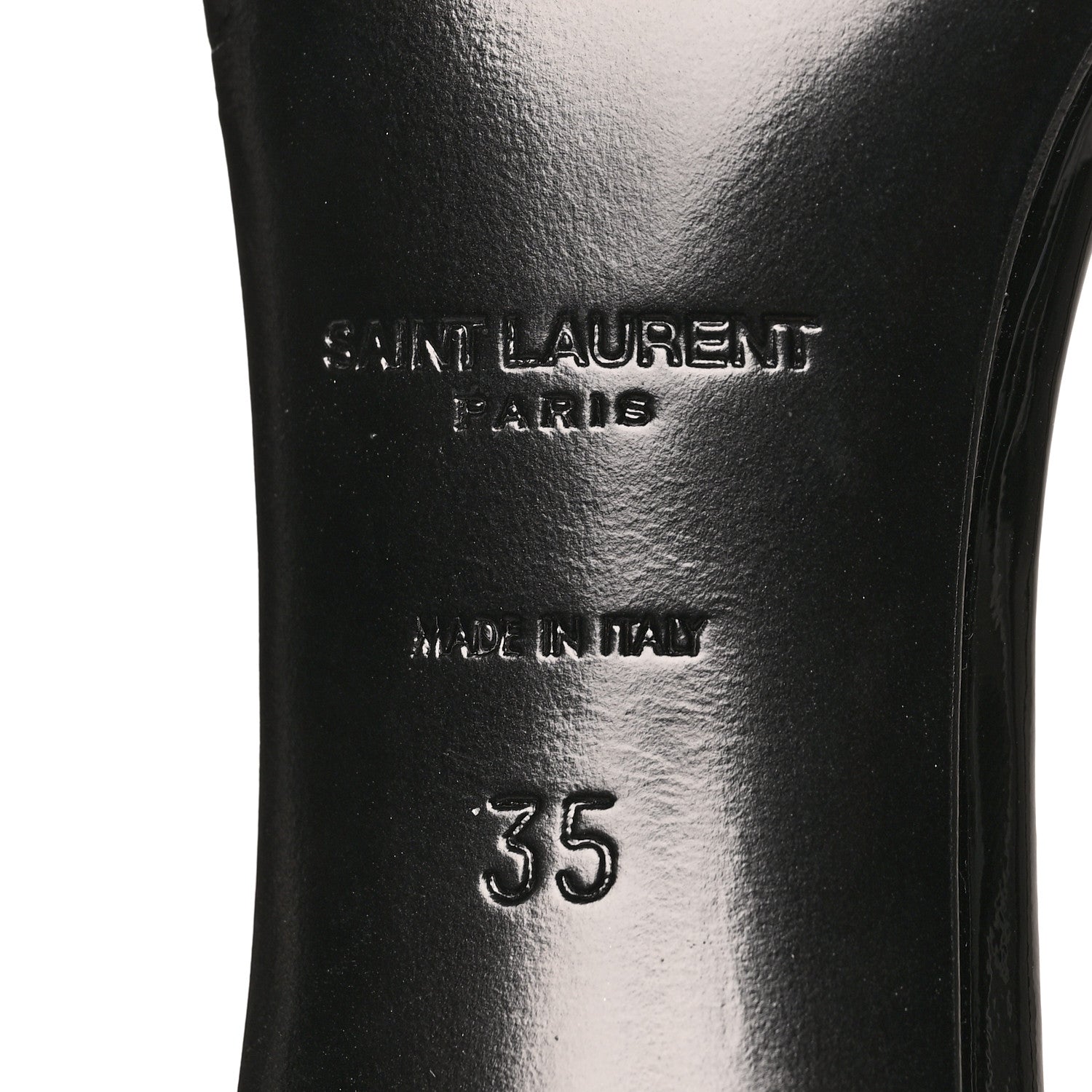 Saint Laurent Patent Calfskin Jane 110 Ankle Strap Sandals 35 Black 6 of 8