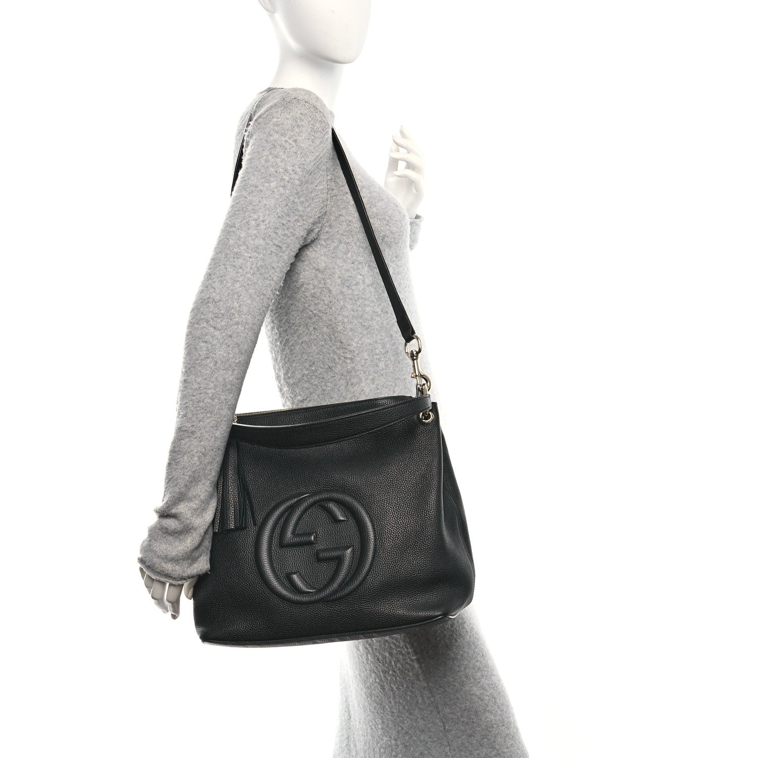 Gucci Pebbled Calfskin Large Soho Hobo Black 2 of 10