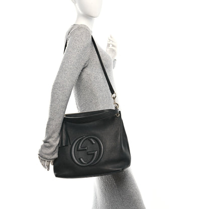 Gucci Pebbled Calfskin Large Soho Hobo Black 2 of 10