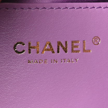 Chanel Suede Quilted Mini Chanel 25 Handbag Purple 6 of 10