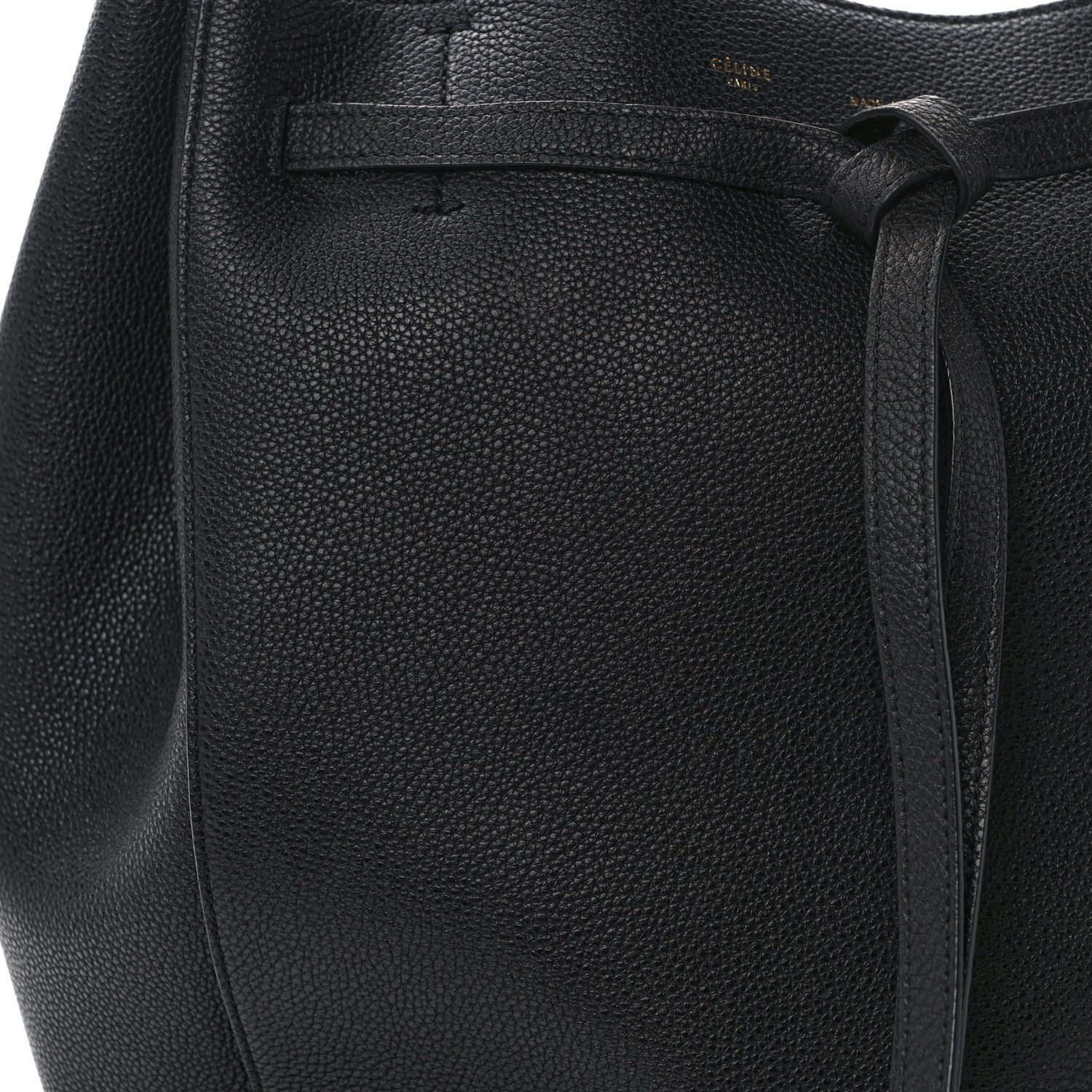 Celine Soft Grained Calfskin Medium Belt Cabas Phantom Black 8 of 14