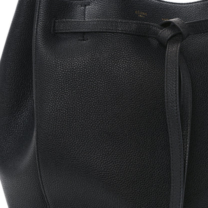 Celine Soft Grained Calfskin Medium Belt Cabas Phantom Black 8 of 14
