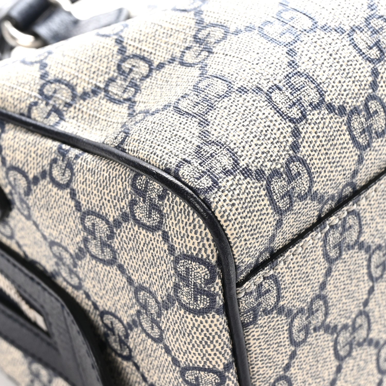Gucci GG Supreme Monogram Web Small Ophidia Top Handle Bag Beige Blue 11 of 12