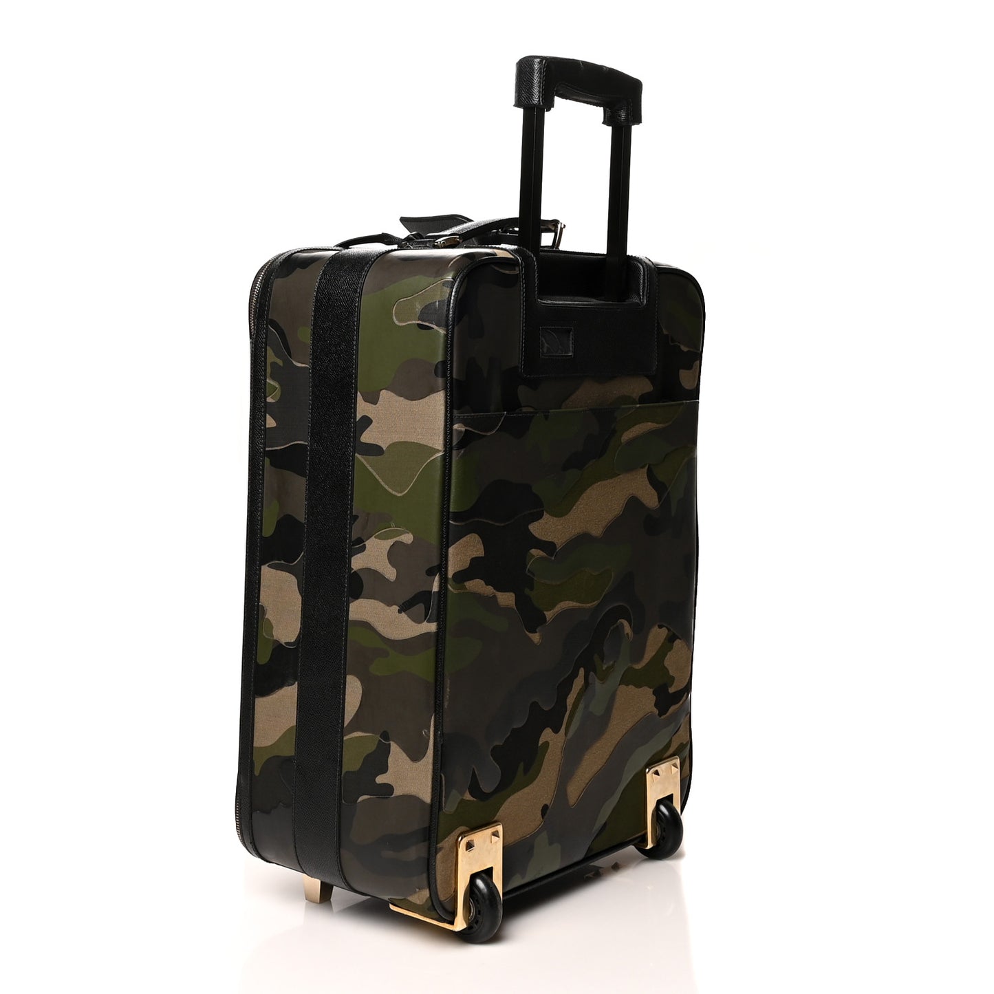 Nappa Canvas Camouflage Rolling Luggage Green