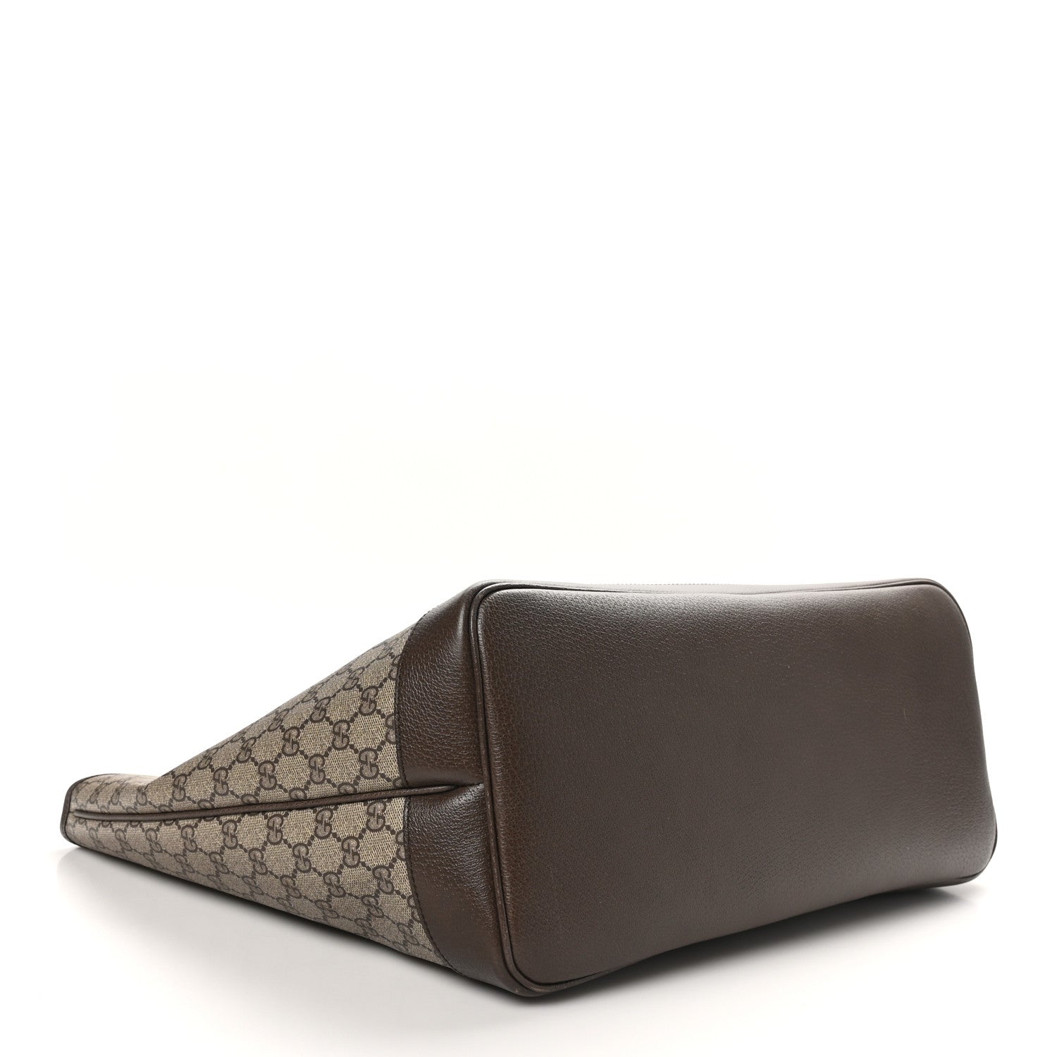 Gucci GG Supreme Monogram Textured Dollar Calfskin Web Large Ophidia Tote Beige Ebony New Acero 5 of 12