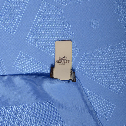 Hermes Silk Carre Foulard Sellier Scarf Bleu Ciel 90 4 of 5