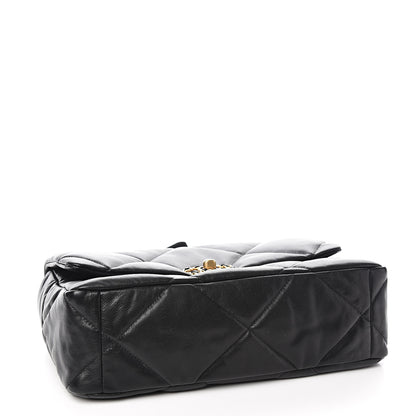 Chanel Goatskin Quilted Large 19 Flap Black 3 of 10