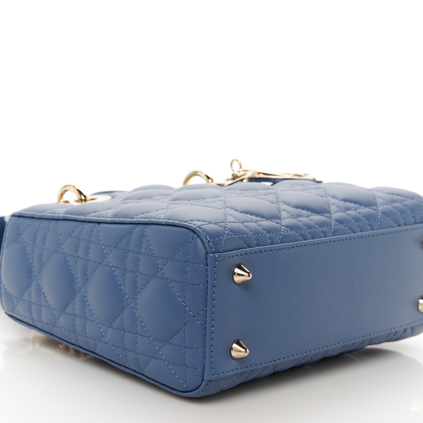 Lambskin Cannage Small My ABCDior Lady Dior Denim Blue