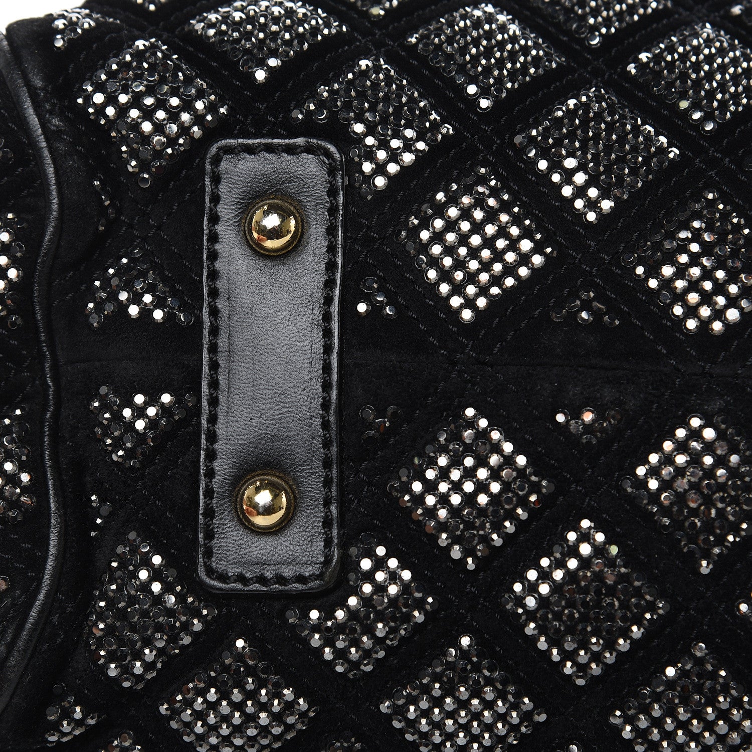Marc Jacobs Suede Crystal Quilted Stam Black 8 of 18