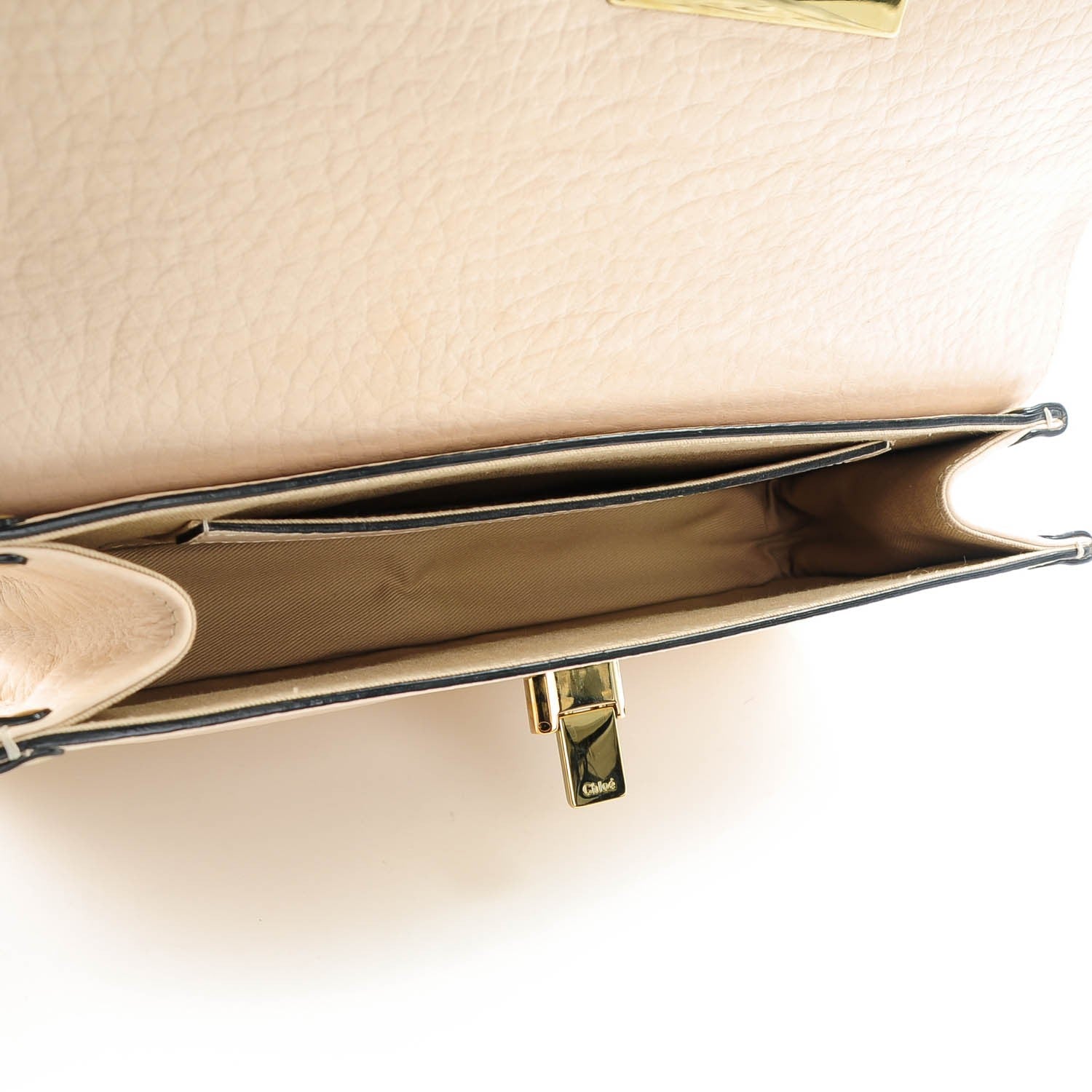 Chloe Grained Calfskin Sally Clutch Beige 5 of 7