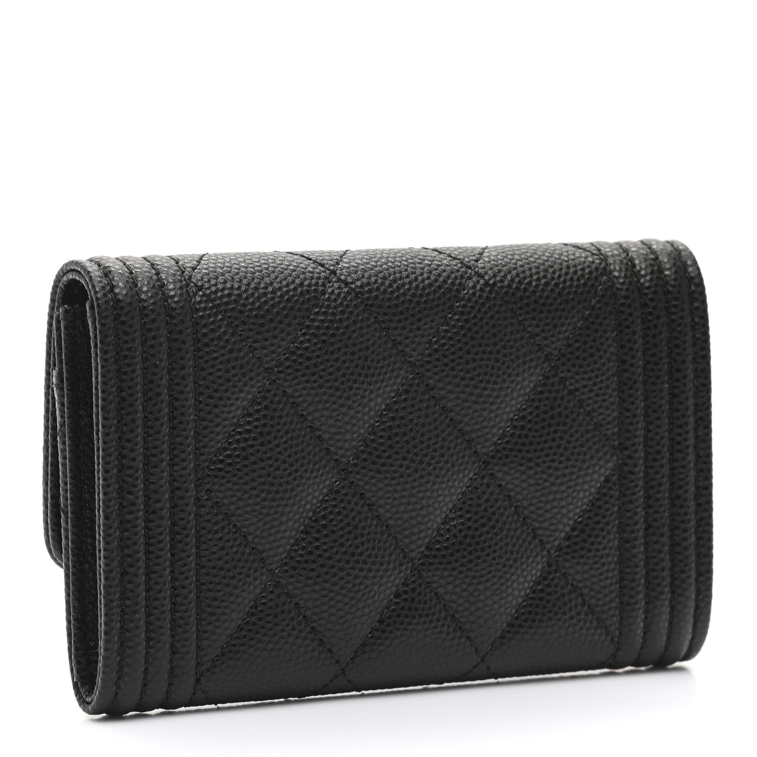 Chanel Caviar Quilted Boy Flap Card Holder Black 3 of 10