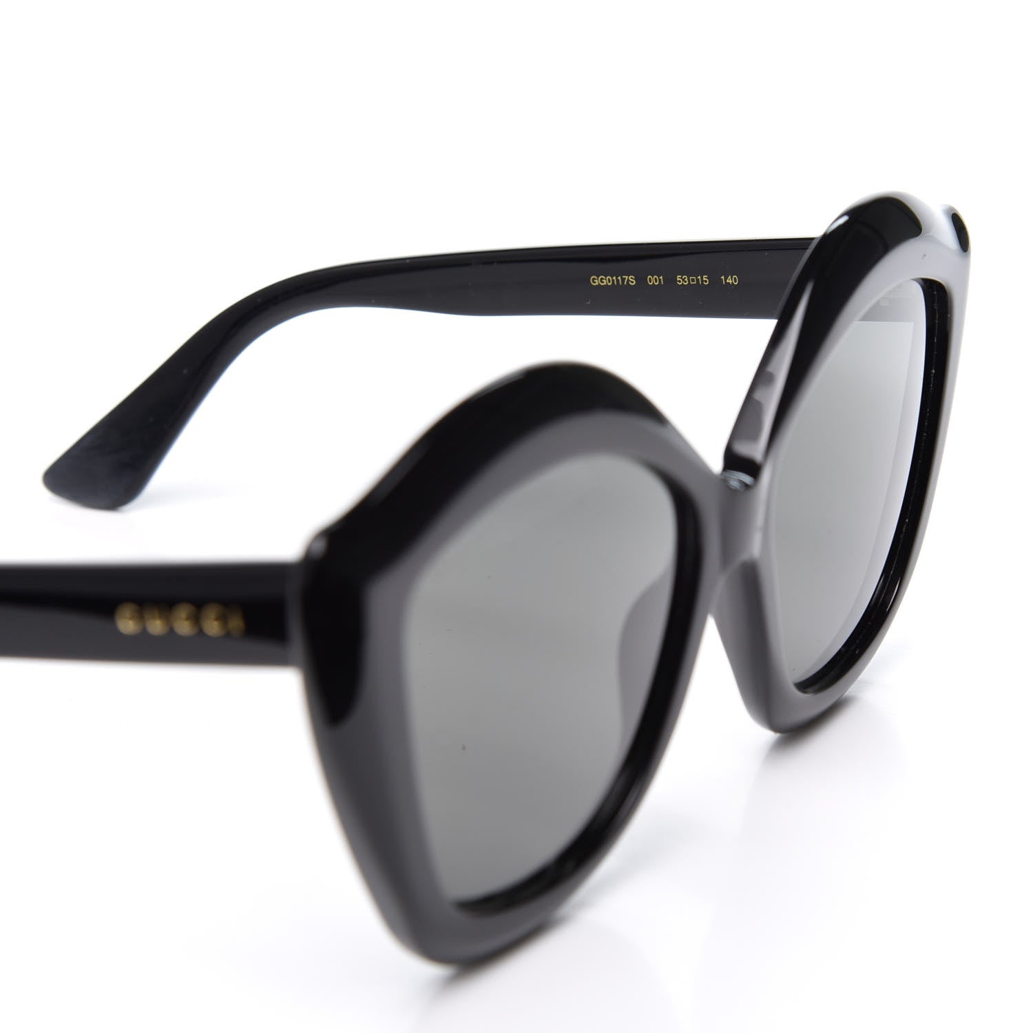 Gucci Cat Eye Sunglasses GG0117S Black 6 of 7