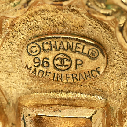 Chanel Round CC Clip On Earrings Gold 4 of 4