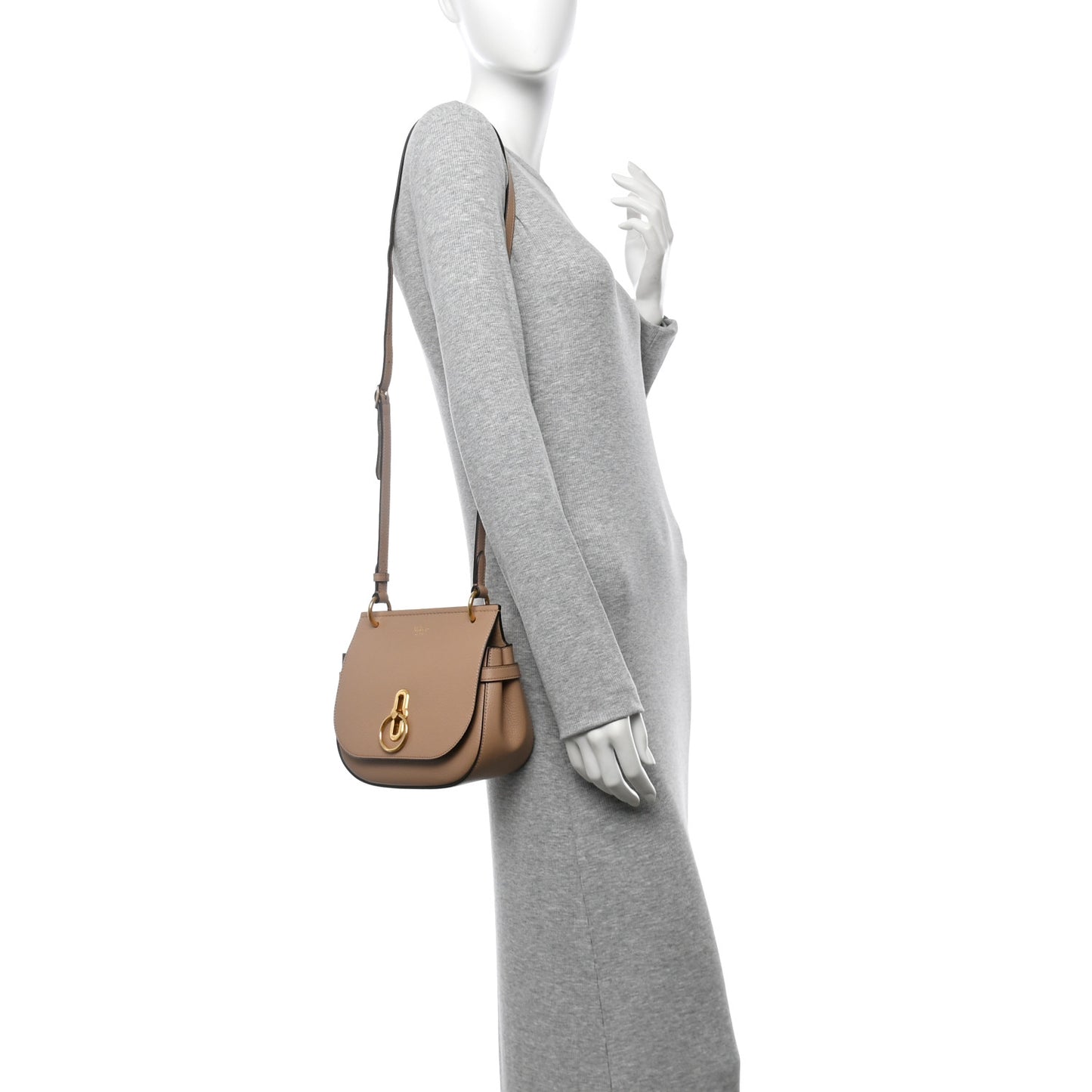 Silky Calfskin Small Amberley Satchel Maple