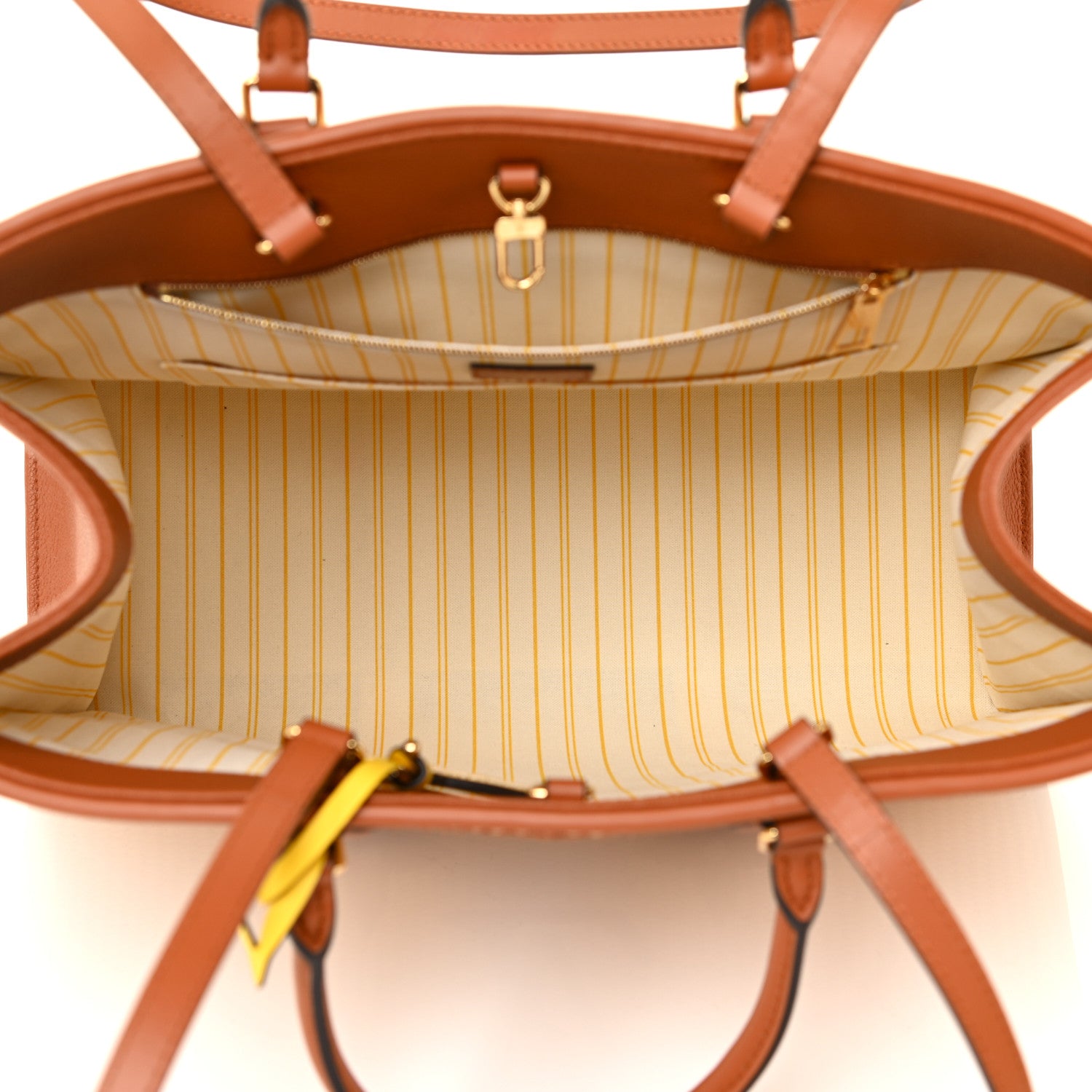 Louis Vuitton Raffia Calfskin Monogram Giant Onthego GM Tan 4 of 12