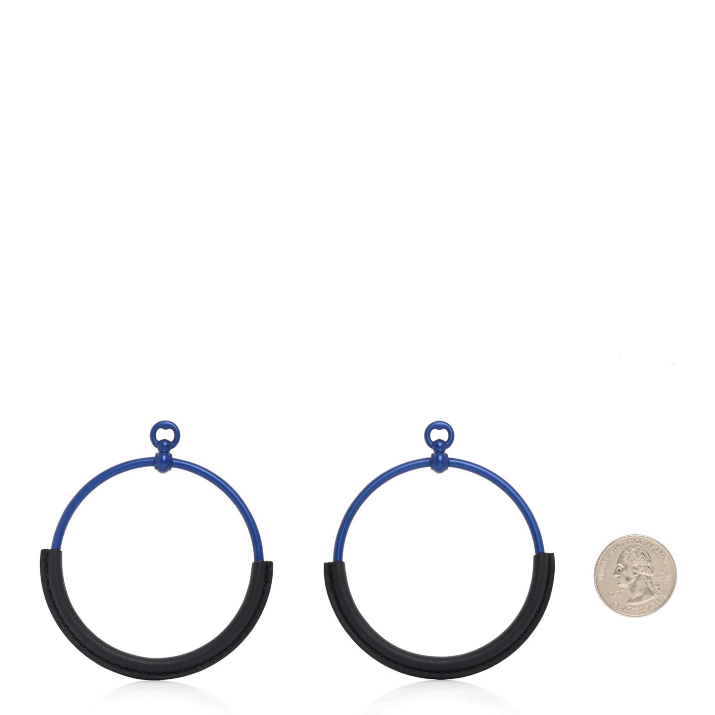 Aluminum Palladium Plated Swift Loop Earrings Bleu Black