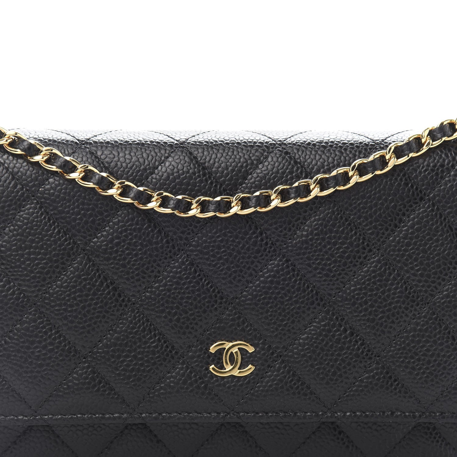 Chanel Caviar Quilted Wallet On Chain WOC Black 12 of 13