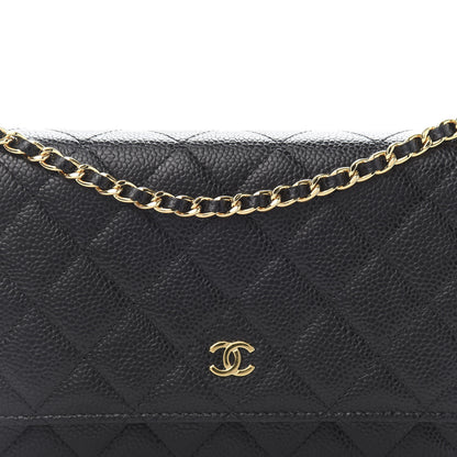 Chanel Caviar Quilted Wallet On Chain WOC Black 12 of 13