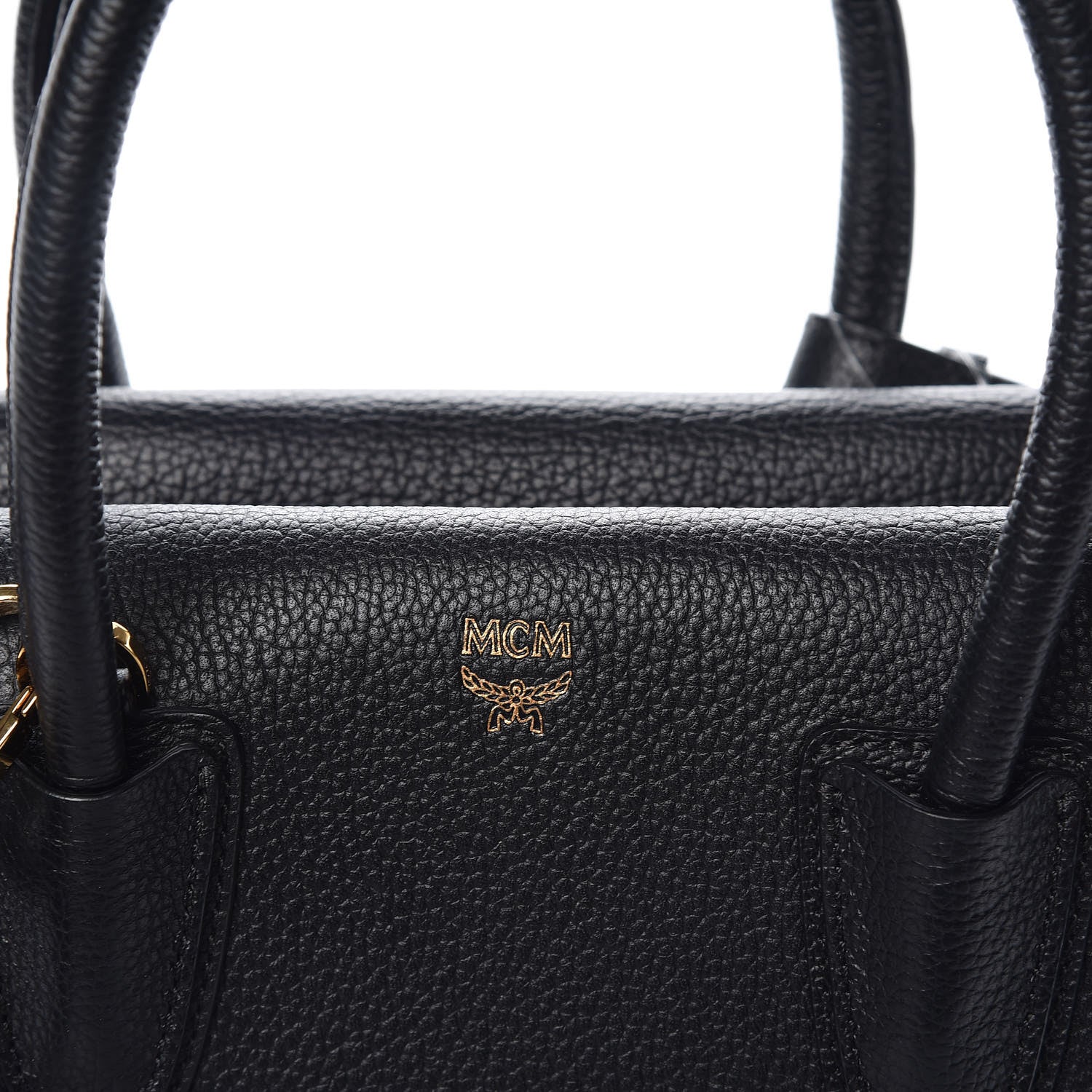 MCM Grained Calfskin Medium Milla Tote Black 4 of 6