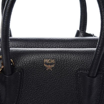 MCM Grained Calfskin Medium Milla Tote Black 4 of 6