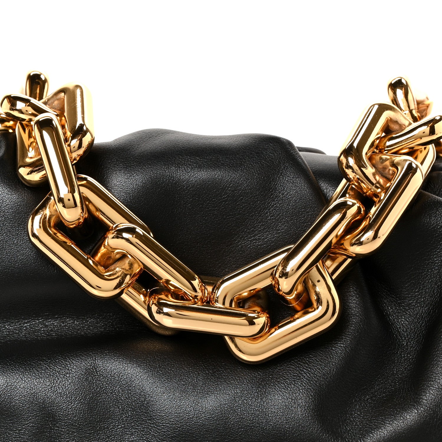 Bottega Veneta Calfskin The Pouch Chain Black 9 of 11