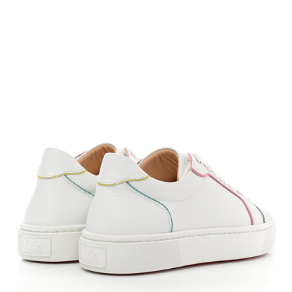 Christian Louboutin Calfskin Patent Vieirissima Flat Sneakers 38.5 White Multicolor 4 of 8